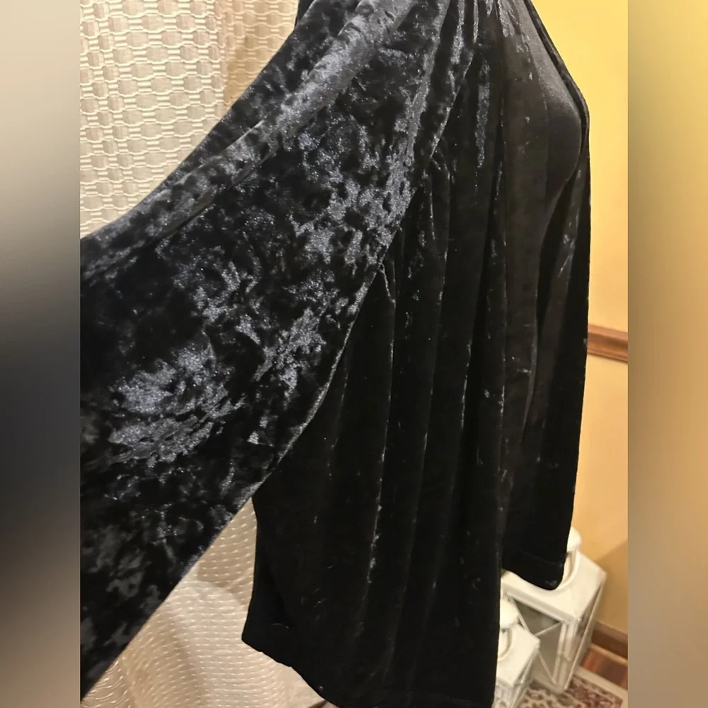 ODDY Anthropologie Black Velvet Garment - Picture 8 of 10